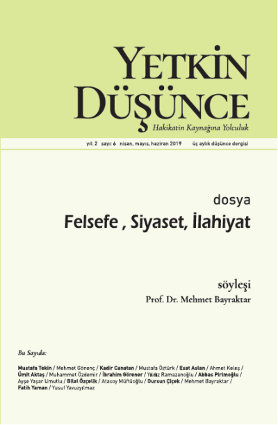 Yetkin Düsünce Sayi 6 - Felsefe, Siyaset ve Ilahiyat