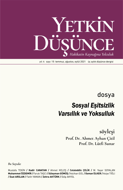 Yetkin Düsünce Sayi 15 - Sosyal Esitsizlik - Varsillik ve Yoksulluk