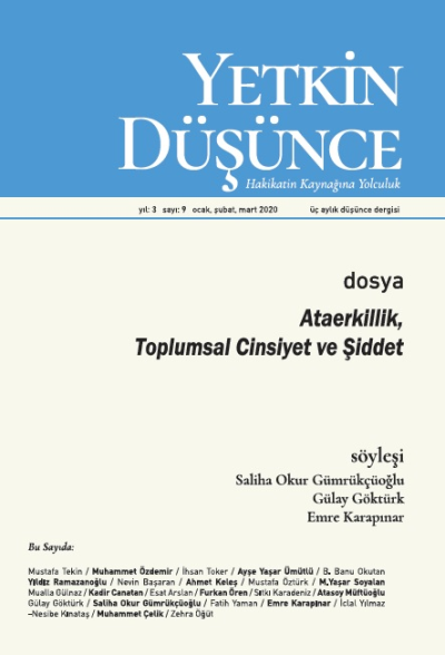 Yetkin Düşünce Sayı 9 - Ataerkillik, Toplumsal Cinsiyet ve Siddet