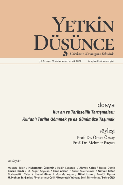 Yetkin Düsünce Sayi 20 - Kur`an ve Tarihsellik Tartismalari