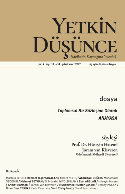 Yetkin Düşünce Sayı 17 - Toplumsal Bir Sözlesme Olarak Anayasa